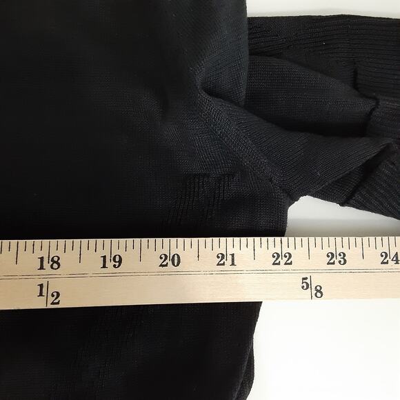 Peruvian Connection Pima Cotton Black Stretch Knit Sweater Midi Dress Womens M - Picture 9 of 14